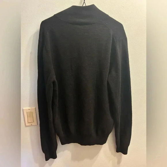 State Fusio Black Collared Cashmere/ Wool Blend Sweater Size XL - Picture 4 of 4